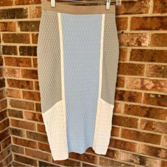 JONATHAN SIMKHAI  * Hex Color Blocked Skirt EUC Midi M - Picture 3 of 10